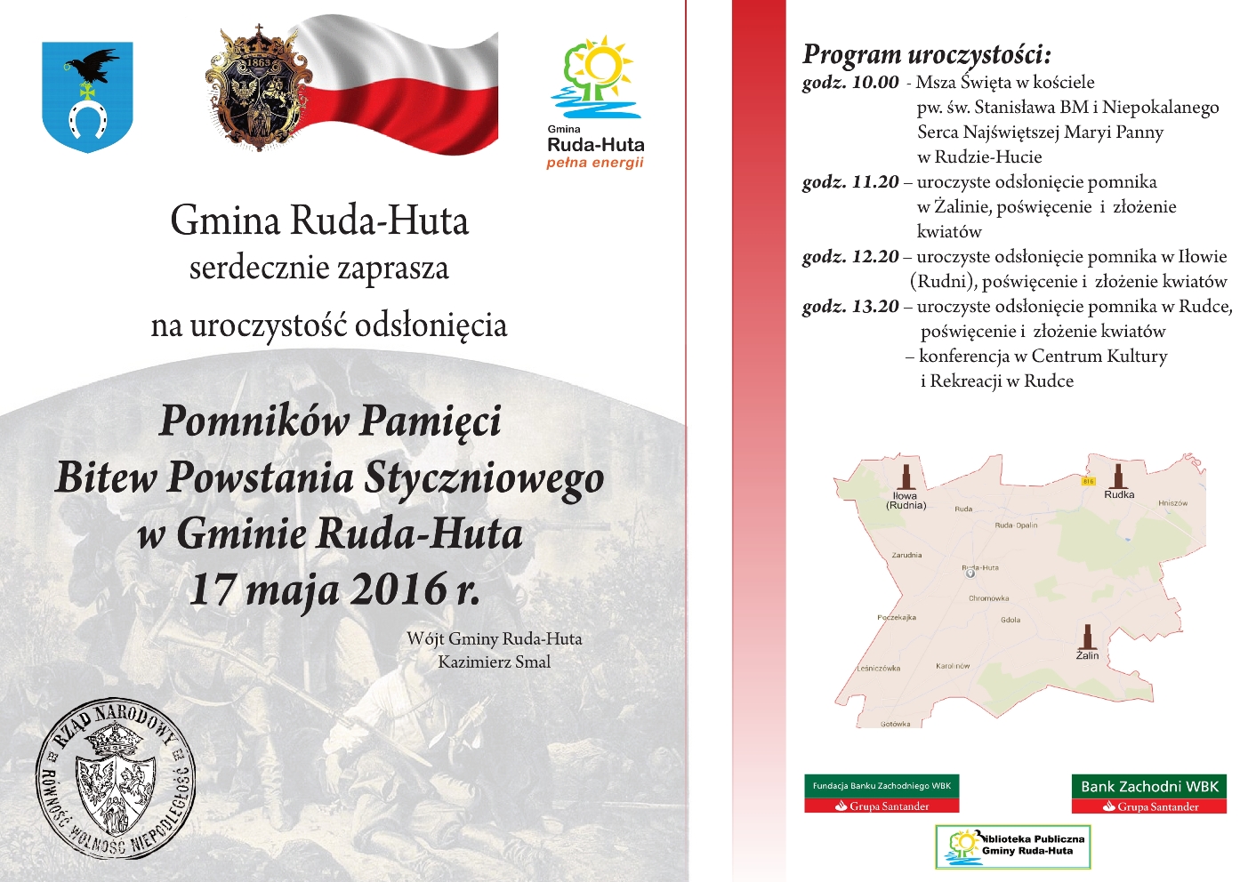 pomniki pamieci otwarcie plakat